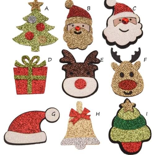 500PCS Christmas decoration Flower Kawaii Hair Accessories Christmas Accessory Boutique DIY Crafts for Headwrap No Hairclip Bow