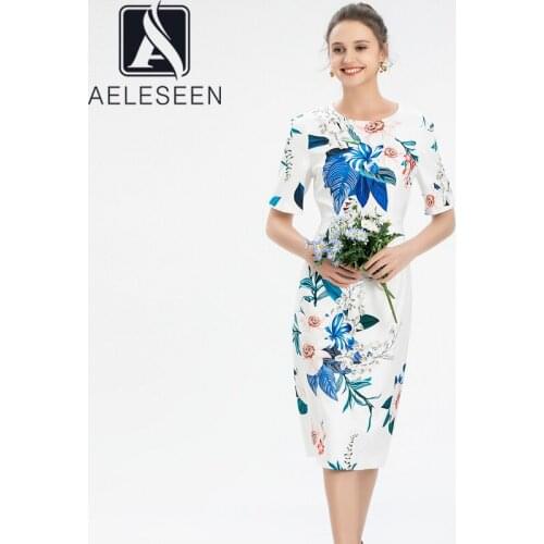 Офисные летние платья AELESEEN China At AliExpress