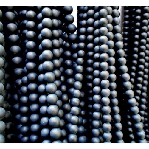 Agate Quality ! Black Dull Polish Matte Onyx Agata Round natural stone Beads 16"/Strand 4 6 8 10 12 14 MM Pick Size