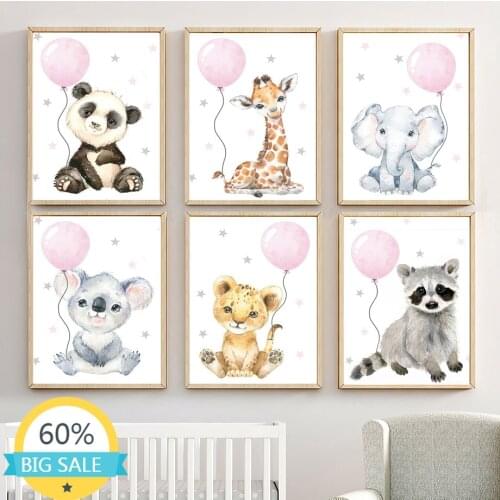 Diamond Painting Baby Zebra Lion Deer Koala Balloon Cloud Boho Cross Stitch Kits Diamond Embroidery Full Drill Mosaic Home Decor
