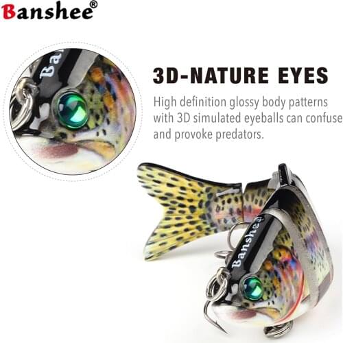 Banshee 120mm 31g VSJ06-5 Fishing Lure Isca 6 Segments Multi Jointed Natural Lifelike carp pike Swimbait Hard Artificial Bait