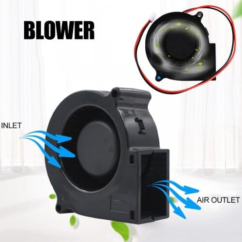 Brushless DC Blower Fan Ultra Quiet Cooling Fan 2 Wires 5015S 12V 0.14A 50x15mm Cooling Fan Computer Case Cpu Cooler Case