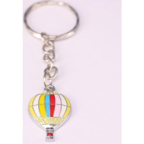 1Pcs Hot air balloon Charms Keychain For Keys Car Key Ring Souvenir Gifts Couple Handbag Jewelry Accessories KC30