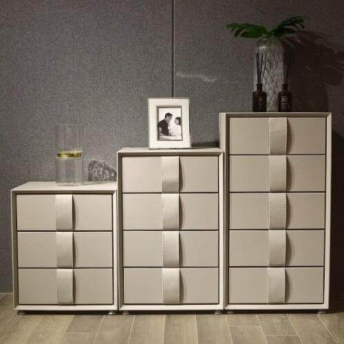 Wooden leather cabinet 3 drawers + 4 drawers + 5 drawers Living Room home side chest minimalist modern rectangle mesas de basse