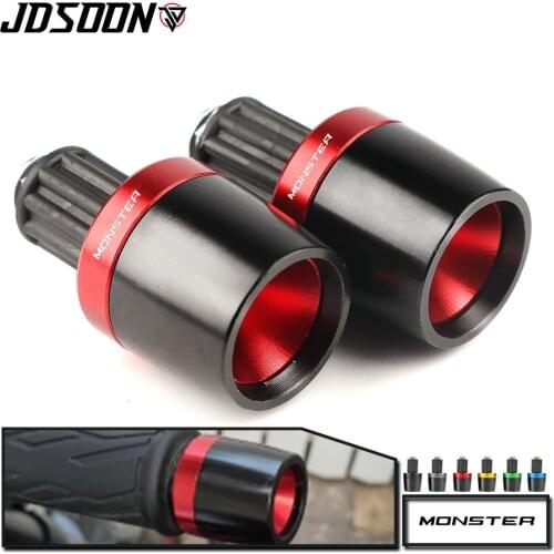 For DUCATI MONSTER 400 620 695 696 795 796 797 82 M400 M600 750 900 Motorcycle 7/8"22MM Handlebar Grips Handle Bar Cap End Plugs