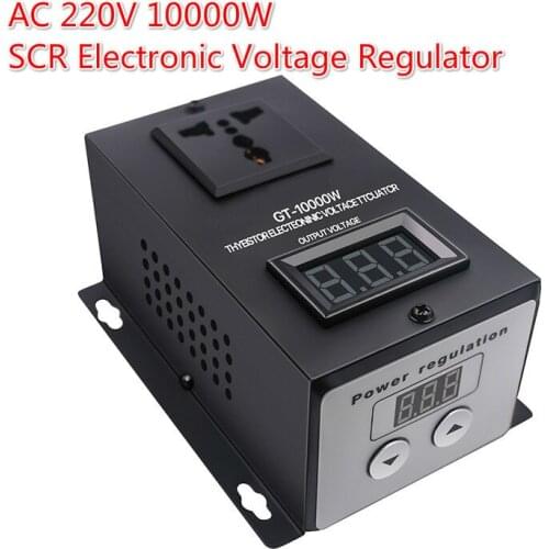 AC 220V 10000W SCR Electronic Voltage Regulator Temperature Speed Adjust Controller Dimming Dimmer Thermostat
