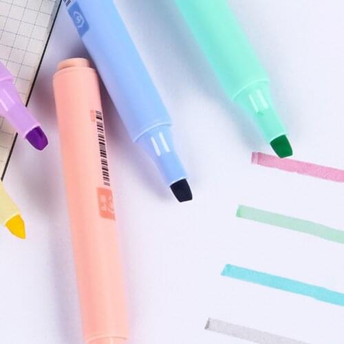 8Pcs Fluorescence Marker Tip Paint Pens Journaling Art Stationery