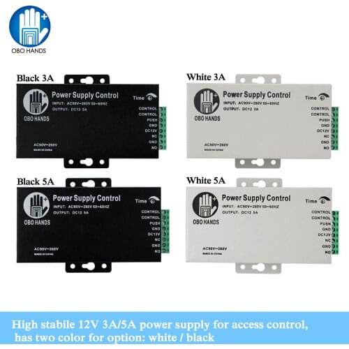 Access Control Power Supply Power Switch Controller DC 12V 3A/5A AC90~260V Input NO/NC Output for All Types Lock with Time Delay