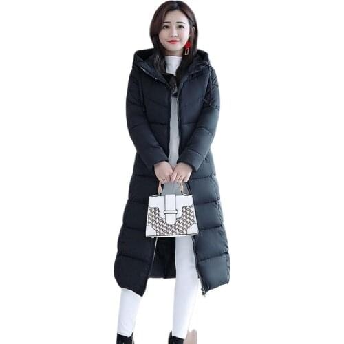 Fashion Coats Women Winter 2021 New Korean Version Of Parkas Over The Knee Down Padded Jacket Thickened Jjacket Winter Women 5xl