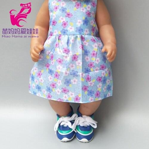 Dress for Dolls Fits 43-45cm Girl Baby Doll Colorful Dress Hat Clothes for Doll