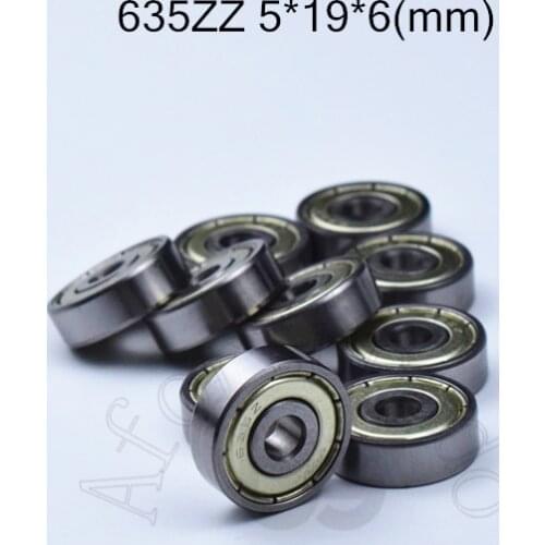 635ZZ 5*19*6 (mm) 10pieces free shipping ABEC-5 bearings 10pcs metal Sealed Miniature 635 635Z 635 ZZ chrome steel bearings