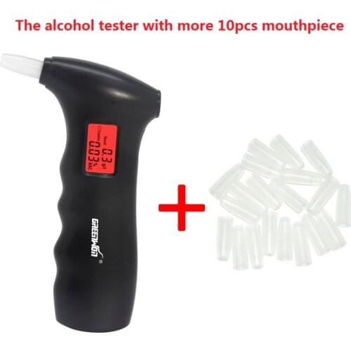 Prefessional Police Digital Breath Alcohol Tester 65s Breathalyzer Digital Body Alcoholicity tester with more 10pcs mouthpieces