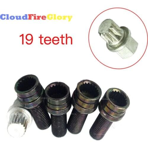 Anti-Theft Wheel Screw Bolt Lock Nut Key Adapter M14x1.5 19 teeth For Volkswagen Golf Passat For Audi A4 A6 A8 TT 8D0601139F 007