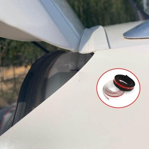 DIY 1.6m Car Tail Cover Strip Universal Trunk Edge Seal Rubber Weatherstrip Sticker For SUV MPV Hatchback Car Auto Accessories