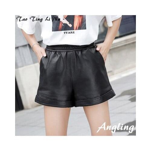 Top brand New Fashion 2020 Genuine Real Sheep Leather Shorts J6 high quality
