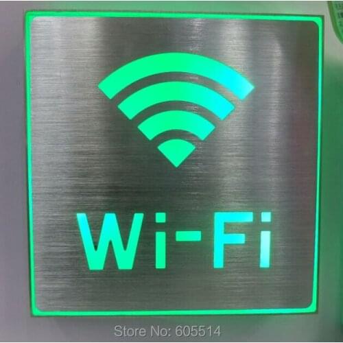 [Seven Neon]Free shipping 200*200*30mm square shape led singnal light led indicator of "WIFI" in green light