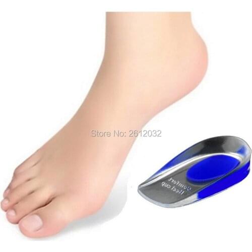 High Quality Silicone Gel Height Insoles for Shoes PU Comfort Heel Cup Heel Pad Foot Care Cup for Men/Women Shockproof