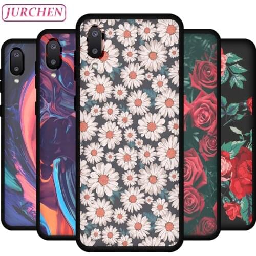 JURCHEN Silicone Phone Case For Samsung Galaxy A02 Matte Back Cover For Samsung A02 A022F A022M 3D Cute Cartoon Cat Dog Painting