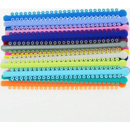 Light Force Dental Orthodontic Elastic Ligature Ties Bands Mixed Color Premium Quality 20Stick/Pack