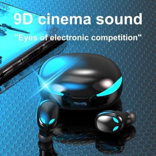TWS Bluetooth Earphone Mini In-ear Stereo Earbuds Sports Gaming Headset Wireless Headphones With Mic for iPhone Xiaomi Earphones