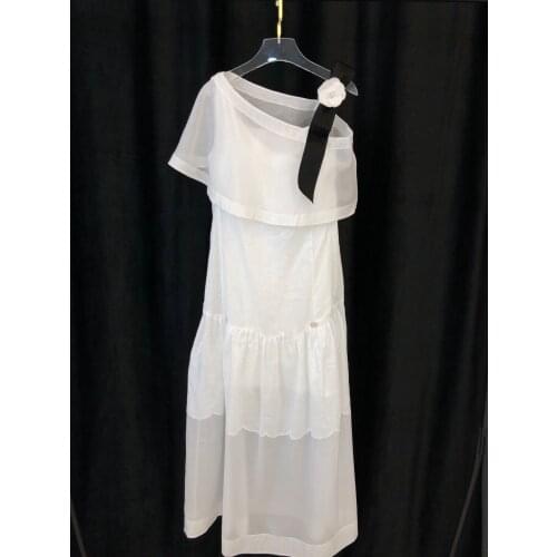 Off sexy New irregular the shoulder women s Cape style cape with bottom strap slim long dress silk cotton