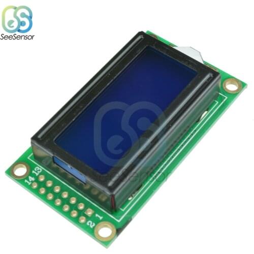 0802 LCD Module 8 x 2 Character Display Screen 3.3V / 5V LED LCD Backlight for arduino Blue/Green