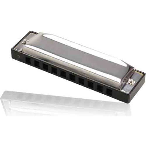 1 Pcs Silver Harmonica Metal 10 Holes Harmonica C Key Mouth Organ Children Gift Toys for Blues Rock Jazz Folk Harmonicas