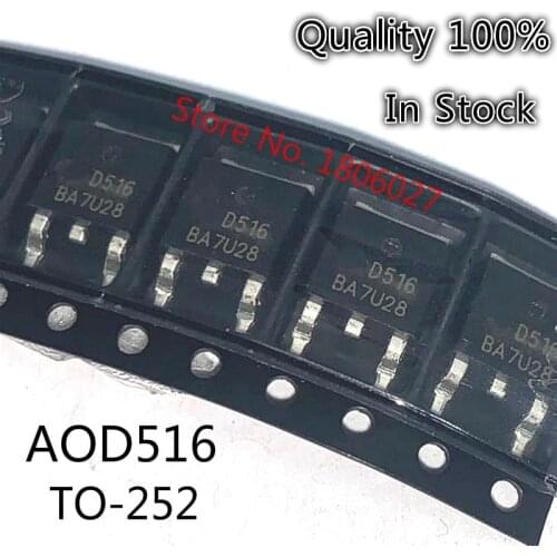 10PCS/LOT AOD516 D516 TO252 50A/30V N-channel MOS tube field effect tube TO-252