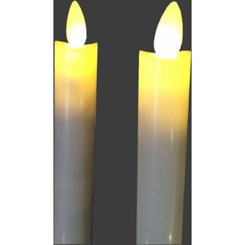 100pcs 8" Swinging Flameless Moving Wick Dancing Flame Led Taper Candlestick light Home Wedding Christmas party table decor-21CM