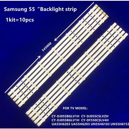5set=50pcs LED Backlight for Samsung UN55H6103AG UN55FH6030 UN55H6203 BN96-28772A 28773A 39055A 39056A D3GE-550SMA-R1 550SMB-R0