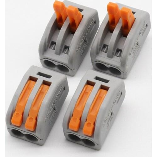 5pcs 2 Pin Universal compact wire connector conductor PCT-212 spring lever cable connector