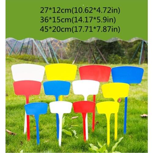 5Pcs Plastic Large Plant Markers T Shape Indicator Plant Classification Markers Sorting Seedling Tags Decoration Tools
