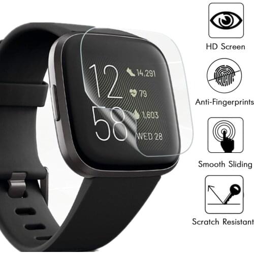 5 Pack Screen Protector film for Fitbit Versa 2 Max Coverage Anti-Bubble HD Clear Film for Fitbit Versa2 Screen protective cover