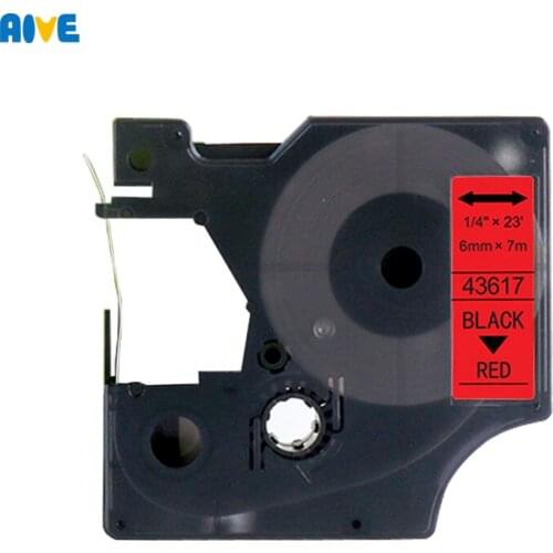 Aive 6MM Multicolor 43610 43618 43613 43612 black on white Compatible Dymo D1 Label Tapes for Dymo label manager LM160 LM280 PNP