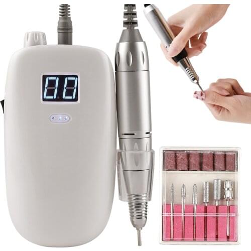 35000RPM Nail drill Rechargeable Nail Polisher Cordless Portable Manicure Electric Nail grinder frees pedicure Machine master
