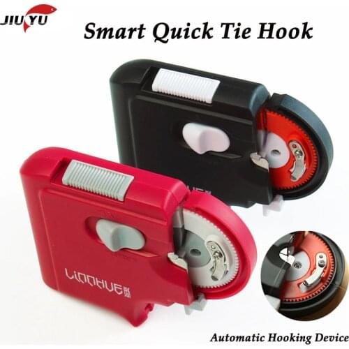 Automatic portable fishing accessories swinger method feeder fishing scissors crochet hooker Fish hook Line Tying Device new