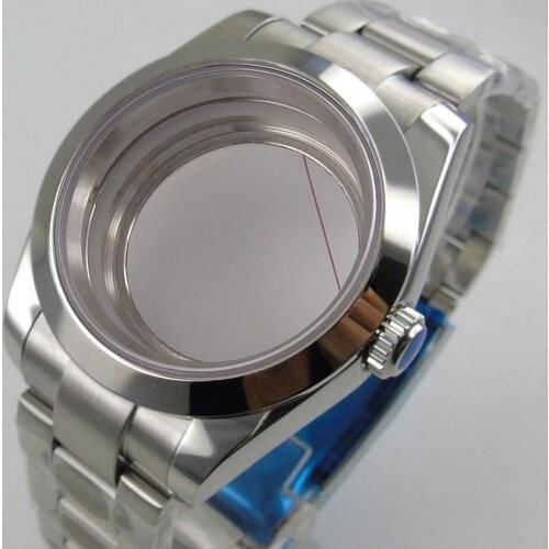 Automatic Polished Watch Case Seeing Through Back for NH35 NH35A NH36 NH36A Watch Bracelet Sapphire Crystal