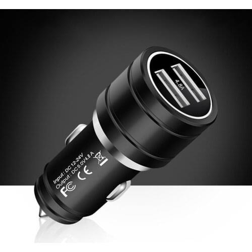 4.8A LED Display USB Phone Charger Car-Charger for Xiaomi Samsung For iPhone 12 11 Pro 7 8 Plus Mobile Phone Adapter Car Charger