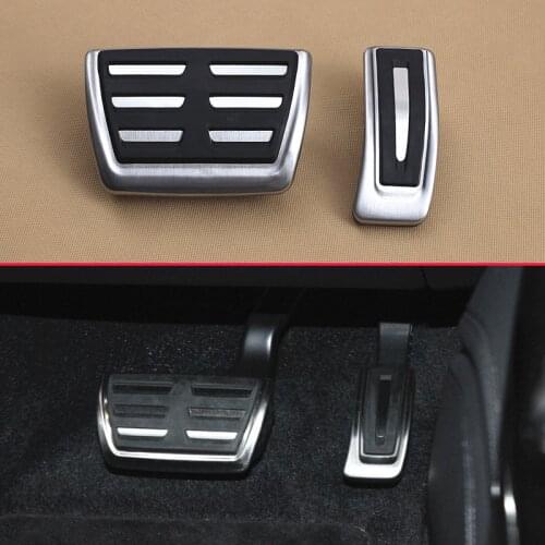 Car Styling Gas Brake Stainless Pedal Cover For New Audi A4(B9) A5 Q5 Q7(4M) Non-Slip Steel Foot Accelerator Pad Accessories