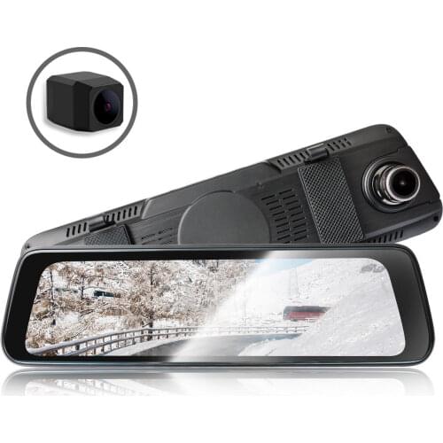 10-inch Stream Mirror Car DVR Dual Lens Video Recorders Touch Screen Full HD 1080P Car Cameras Dash Cam Motion Detection