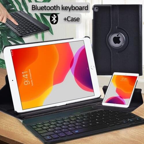 Case for Apple IPad 8th Gen/7th Gen/iPad Air 3 10.5/iPad Pro 10.5 Inch PU Leather Stand Protective Cover+Bluetooth Keyboard+Pen