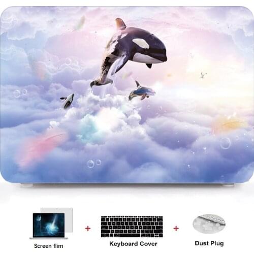 4in1 2019 New Oil Painting Colors Laptop Cover Shell Case For Macbook Air11 Air13 Pro Retina Touch Bar 12 13 15 inch A1932/A1989