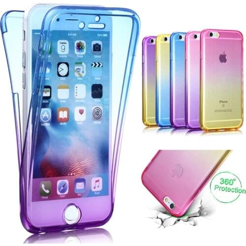 TPU Silicone Gradient 360 Full Body case for samsung Galaxy S9 S8 S7 S6 edge Plus A3 A5 A7 J3 J5 J7 2017 j330 j530 Note 8 cover