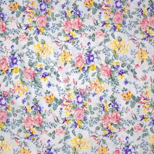 Hot sale 1.5 meter Width rose printed 100% cotton Poplin fabric for dress European standard