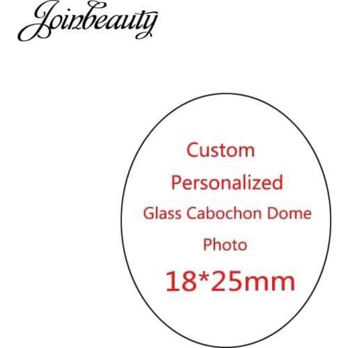 JOINBEAUTY DIY 18x25mm 5pcs/lot Oval Shape Glass Cabochon Dome Photo Custom Fashion Jewelry Accessories Making NA01