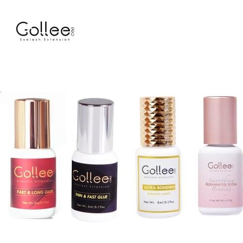 Gollee Eyelash Extension Glue 5ml Fast &Long Glue Thin & Fast Glue Banana Scent Adahesive For Eyelash Dropshipping Wholesale