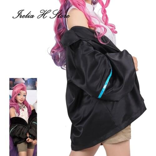 LOL Game Cosplays LOL KDA Seraphine Cosplay Costume coat shorts daily dress suit set