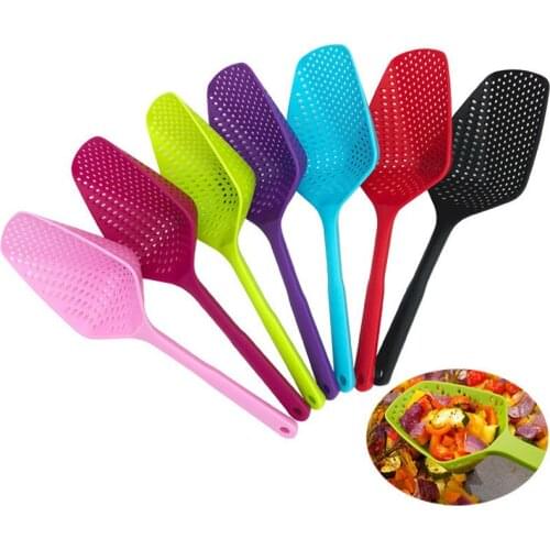 Kitchen Utensil Gadget Accessories No-stick Drain Colanders Shovel Strainers Veggies Water Leaking Kitchen Cooking Accessories