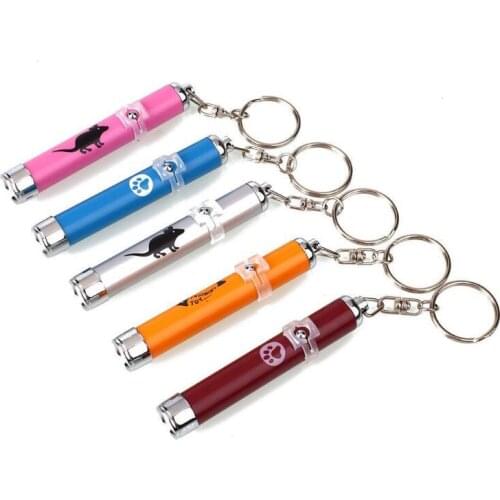 5 Colors Pet Laser Pointer Cat Toys Cartoons Laser pen LED Light Creative Funny Pet Cat Toys Pen with Bright Animation Mouse