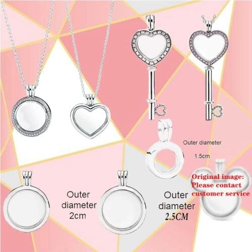 New Fashion High Quality 925Sterling Silver Charm Magic Box Floating Small Box My Mouse Ring Heart Key Temperament Retro Classic